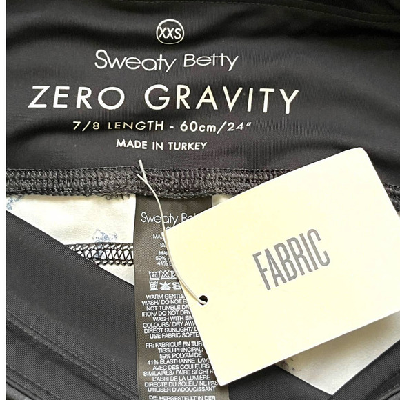 Sweaty Betty NWT Zero Gravity Leggings 7/8 Length Abstract Floral Print XXS - Picture 8 of 12